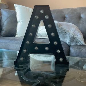 Letter “A” decor piece